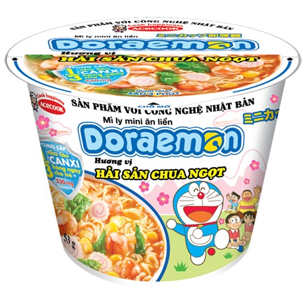 Mì ly doraemon hải sản chua ngọt 48g x 12 ly / thùng | BigBuy360 - bigbuy360.vn