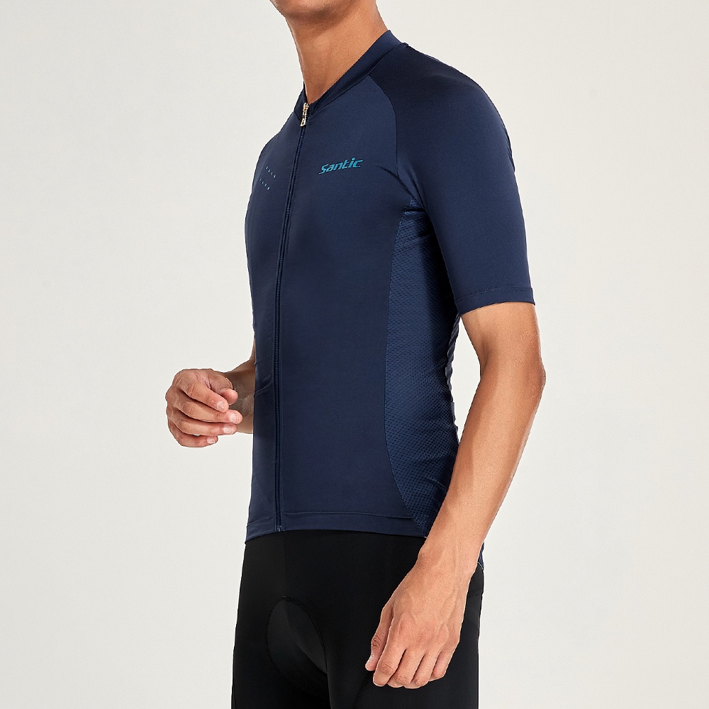 Santic Áo xe đạp jersey có khóa kéo toàn bộ thi đấu thể thao leo núi đường trường dành cho nam KM2C02235