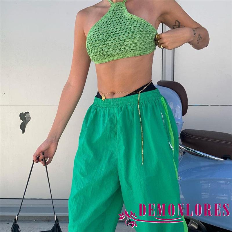 Áo Croptop Hai Dây Màu Trơn Thời Trang Mùa Hè Cho Nữ