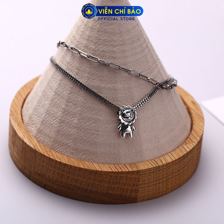 Lắc chân bạc nữ hai dây cá tính chất liệu bạc S925 thời trang phụ kiện trang sức nữ thương hiệu Viễn Chí Bảo L000260