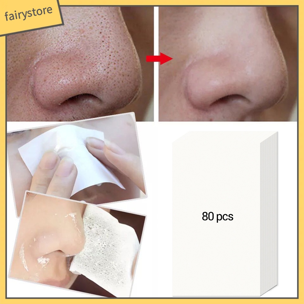 [Hàng mới về] Set 80 tờ giấy lột mụn đầu đen và làm sạch sâu LANBENA