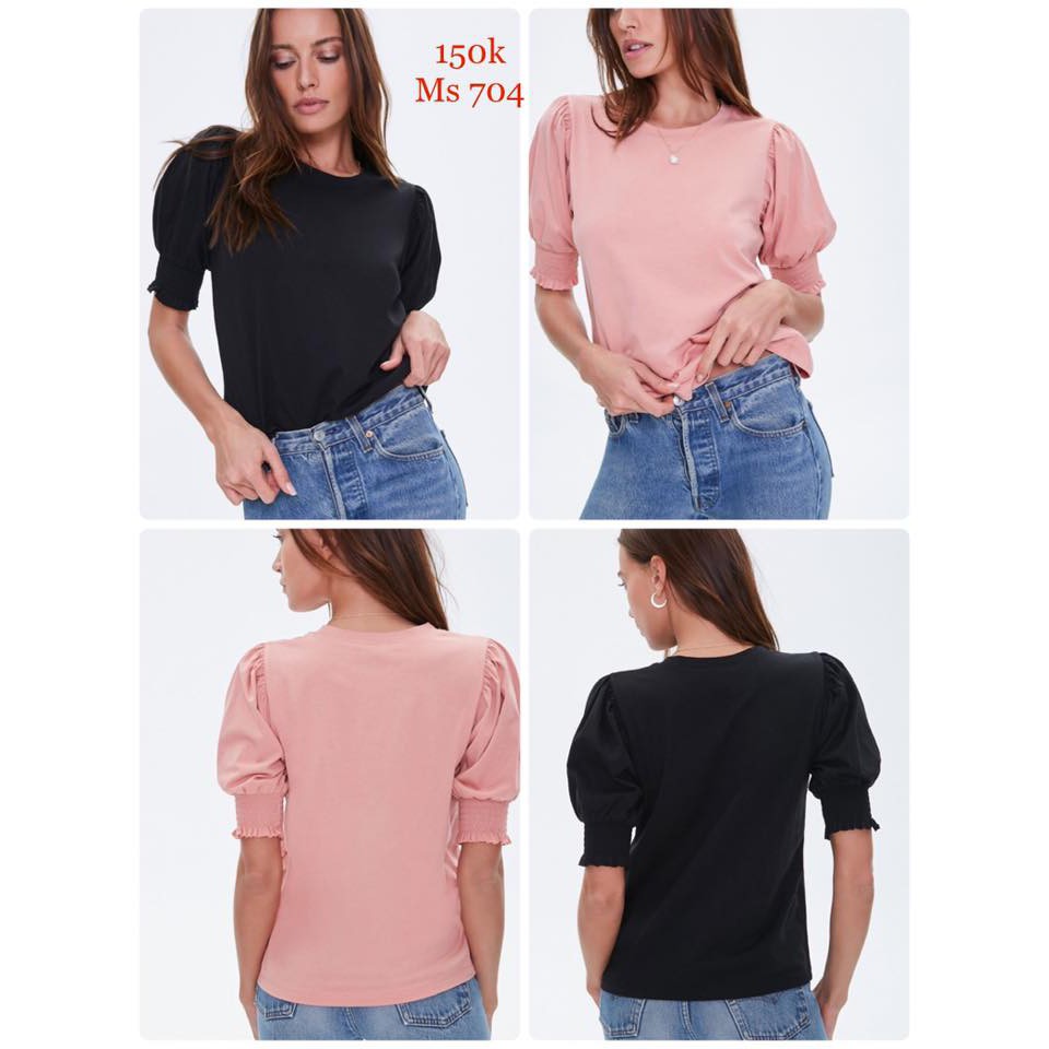 Áo thun kiểu tay phồng