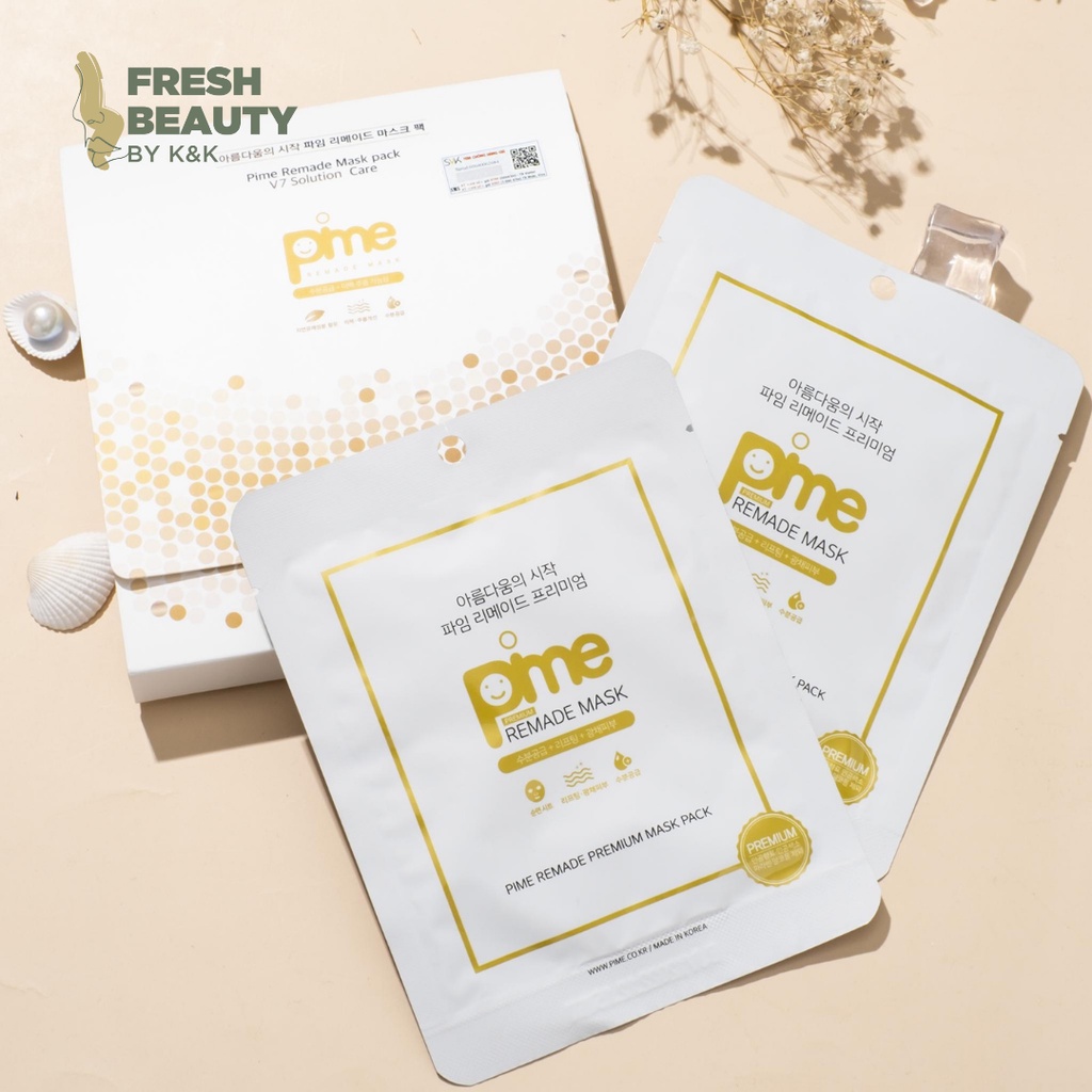 Mặt nạ tế bào gốc nọc ong Pime Remade Premium Mask Pack cấp ẩm, mờ thâm, tái tạo phục hồi da cho da mụn, nám, lão hóa 1M