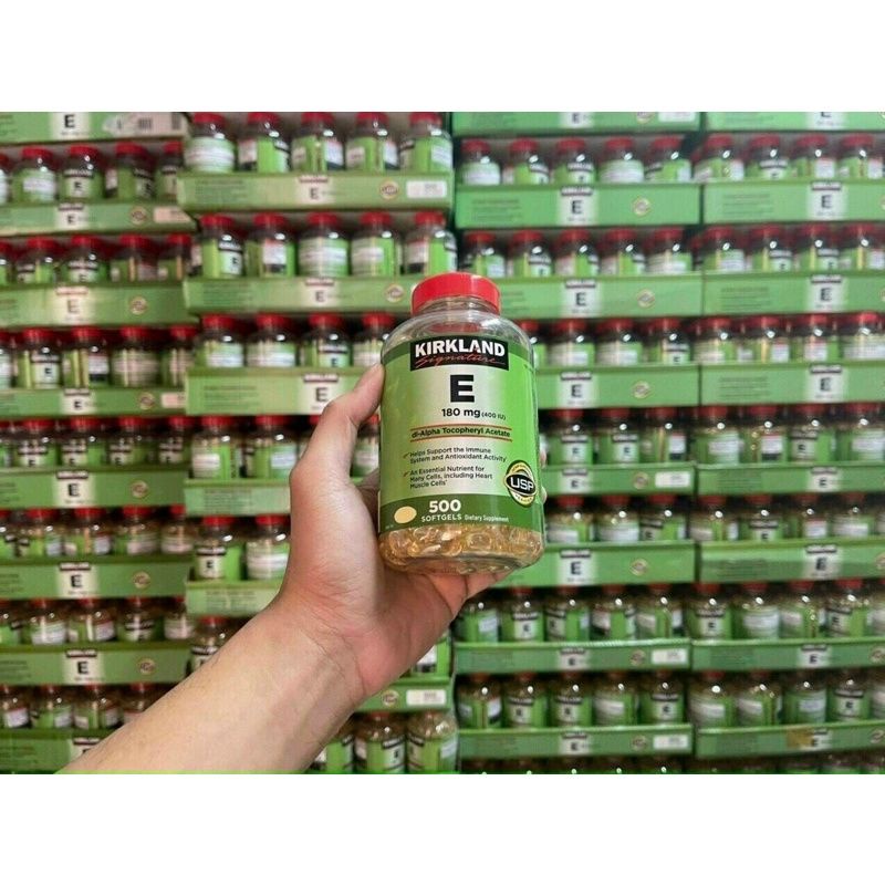 Vitamin E Kirkland 180mg  500 viên Hàng Mỹ