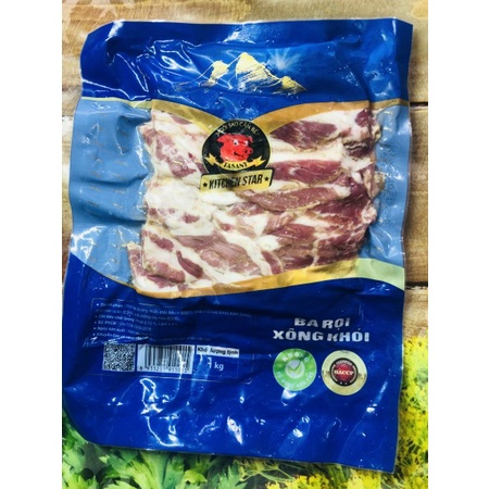 Thịt ba rọi xông khói gói 1kg