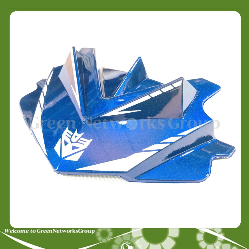 Combo ốp pô và mão sừng Exciter màu Xanh Dương Greennetworks