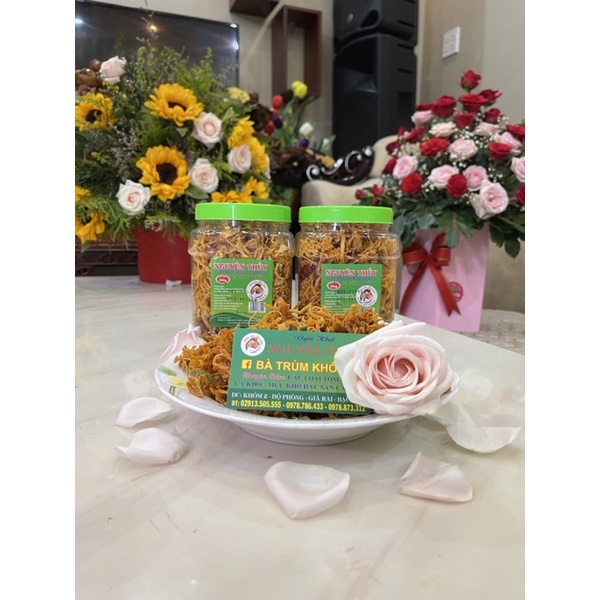 2 Hộp 1000 gram Khô gà sấy lá Chanh/Khô gà sấy bơ tỏi | Khô Gà Bà Già