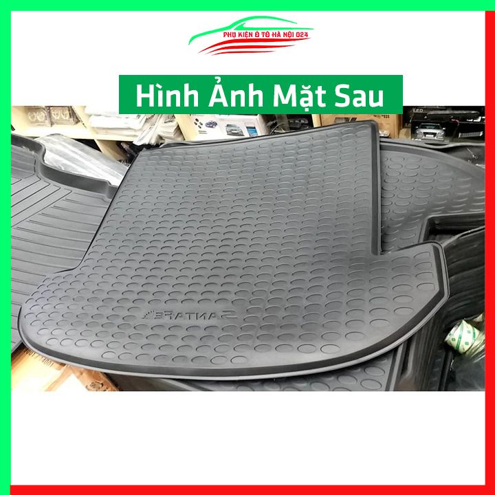 Thảm nhựa lót cốp Santafe 2019-2022 nhựa dẻo dày dặn đàn hồi tốt