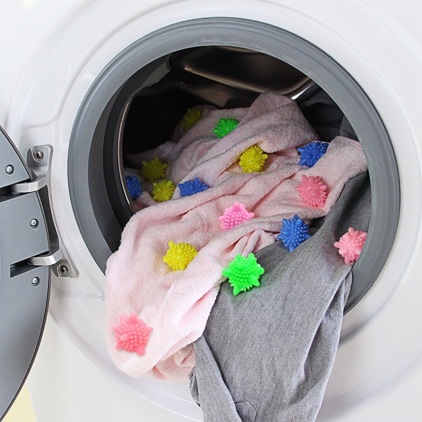 Bóng giặt là giúp làm phẳng quần áo random color bóng nhím cầu gai giặt đồ máy giặt siêu sạch bóng giặt quần áo DANA