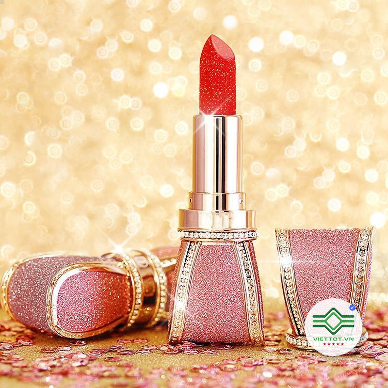 Son thỏi hình nơ Wodwod Diamond Enamel Bow Lipstick siêu sang chảnh VT235