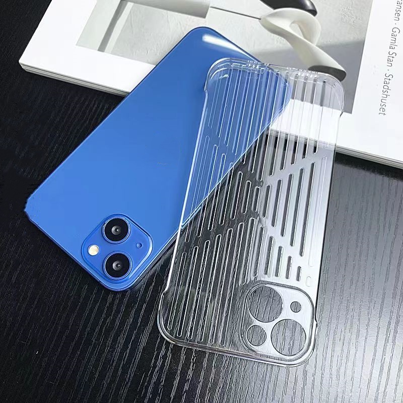Ốp Điện Thoại Acrylic Cứng Trong Suốt Siêu Mỏng Tản Nhiệt Cho iPhone 13 12 11 Pro MAX XS MAX XR X 7 8 Plus