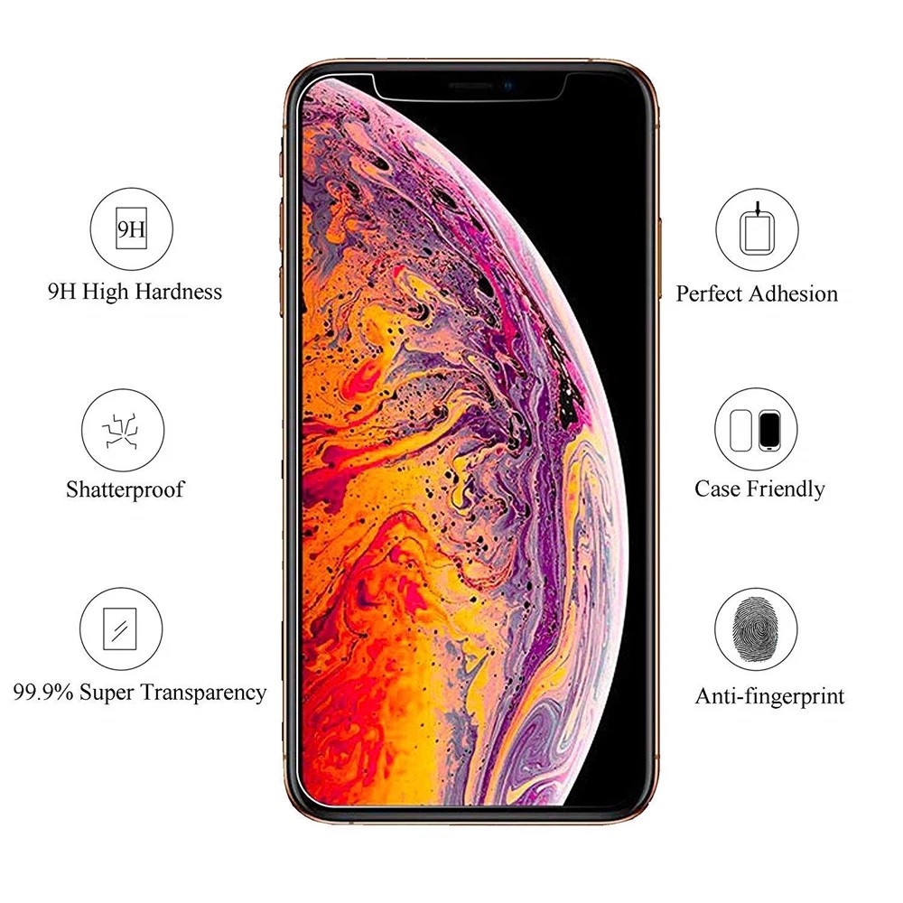 Set 3 Miếng Dán Cường Lực 9D Toàn Màn Hình Dùng Cho iPhone 12 mini -11 Pro MAX -X -XS MAX -XR -6-6S -7-8 Plus