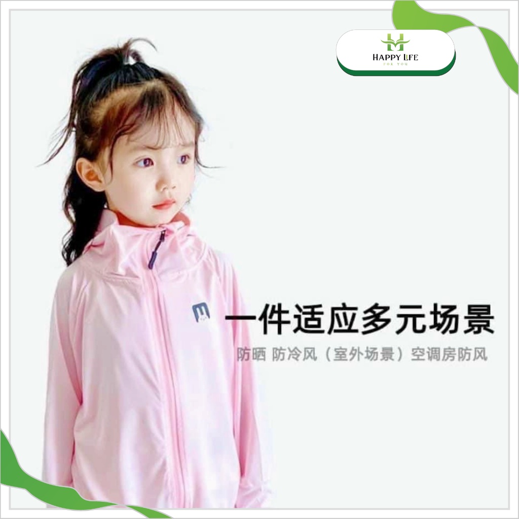 Áo khoác cho bé gái bé trai, áo choàng chống nắng cho bé chống tia UV UPF 50+ thời trang cute - Happy Life 4U