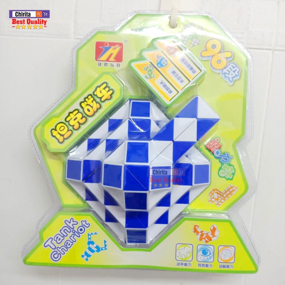 Đồ chơi rubik biến thể cao cấp - rubik snake 96 Khớp, giúp bé phát triển trí tuệ