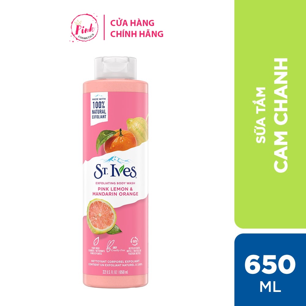 Sữa tắm dưỡng da St.Ives, Sữa tắm tẩy da chết St.Ives 650ml - Mỹ