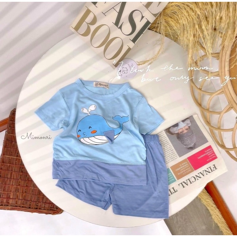 Bộ Cộc Tay Minmori Siêu Mát Cho Bé Chính Hãng