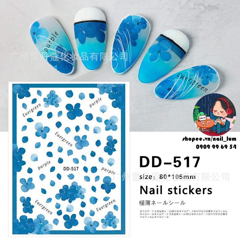 [Video Thực Tế] Nail Sticker - Dán Móng Tay Cánh Hoa