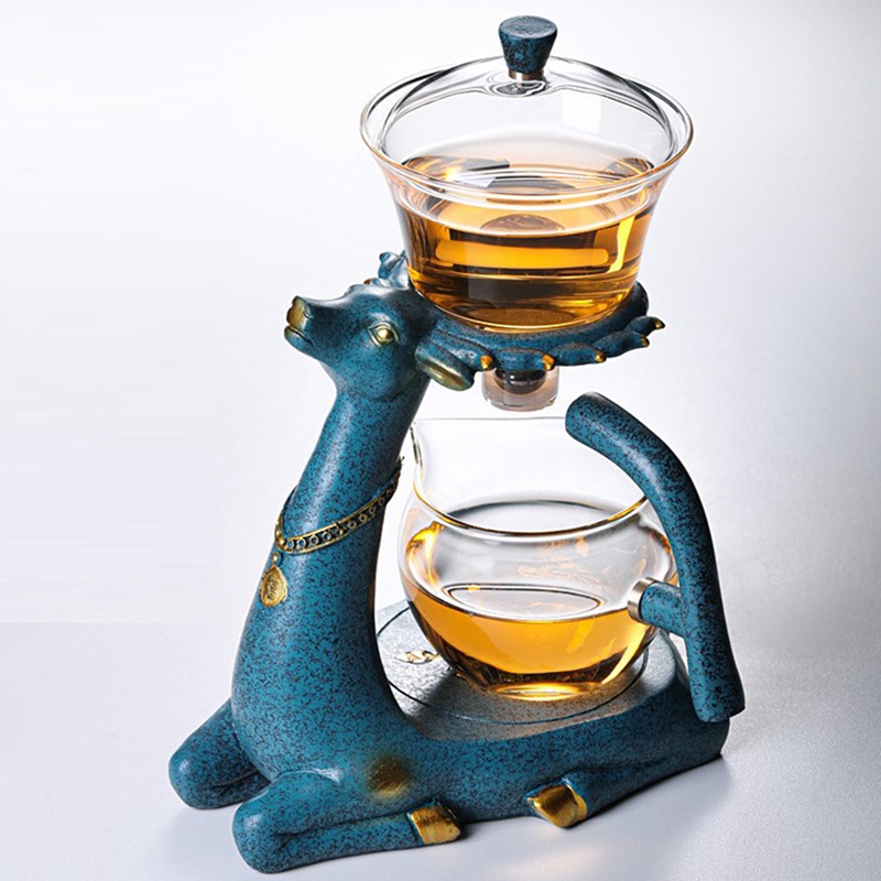 Deer Thủy tinh Ấm pha trà Thổ Nhĩ Kỳ nhỏ giọt của Infuser cà phê Bình chịu nhiệt Puer đun nước