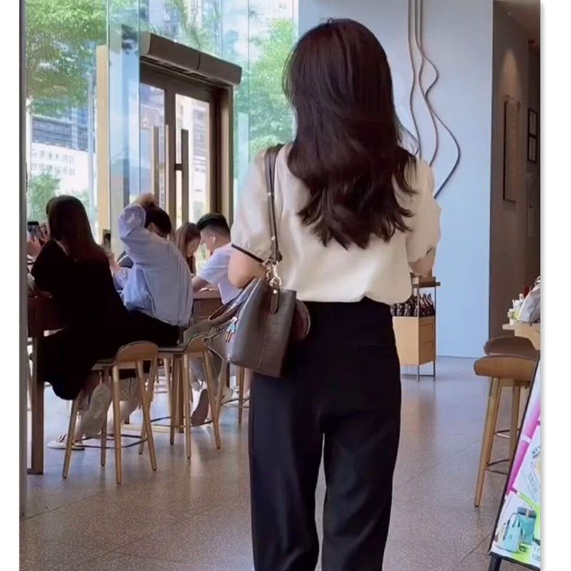 Áo Sơ Mi chiffon Tay Ngắn Dáng Rộng Thời Trang Mùa Hè Phong Cách Hàn Quốc Mới Cho Nữ