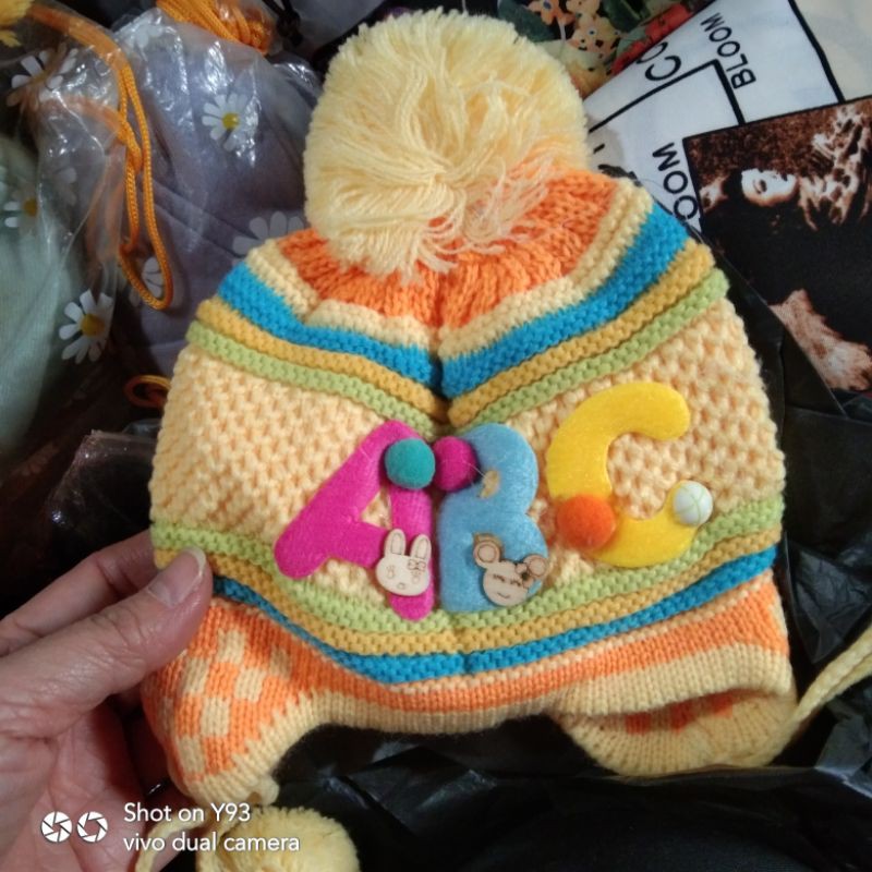 Mũ len lót nỉ lông của trẻ nhỏ1-2tuổi