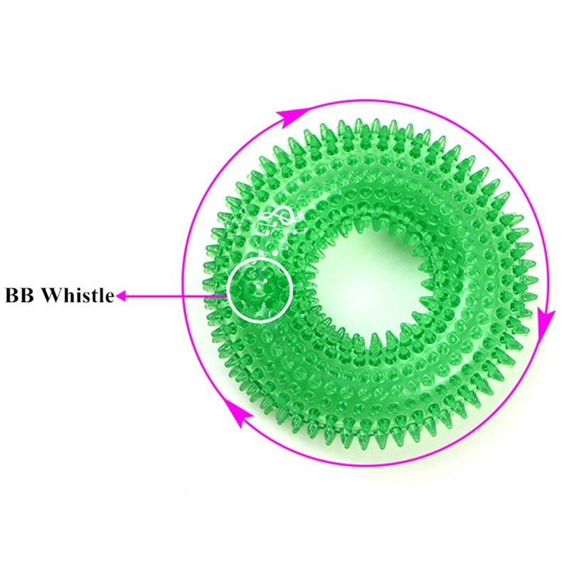 Đồ chơi bóng nhai chống cắn bằng TPR làm sạch răng có gai có âm thanh dành cho giống chó lớn Golden Retriever