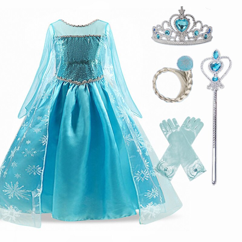 Đầm Hóa Trang Công Chúa Anna Elsa Cho Bé Gái