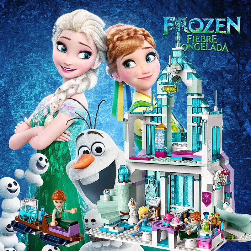 ĐỒ CHƠI XẾP HÌNH LEGO CÔNG CHÚA ELSA NỮ HOÀNG BĂNG GIÁ DISNEY BỘ LẮP RÁP LÂU ĐÀI TUYẾT No.3106