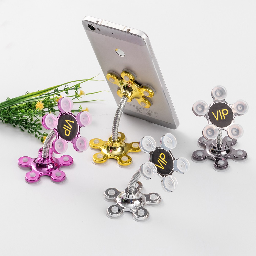 Giá đỡ điện thoại xoay 360 độ có giác hút hình hoa độc đáo tiện lợi sử dụng ở nhà | BigBuy360 - bigbuy360.vn