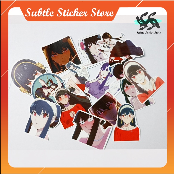 - Set 10/15 Sticker Yor/Yor Forger hình dán anime  tráng trí laptop, vali, điện thoại...siêu đẹp