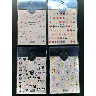 Sticker nail lụa hoa quả gấu thỏ 5D , stick trang trí dán móng tay cao cấp