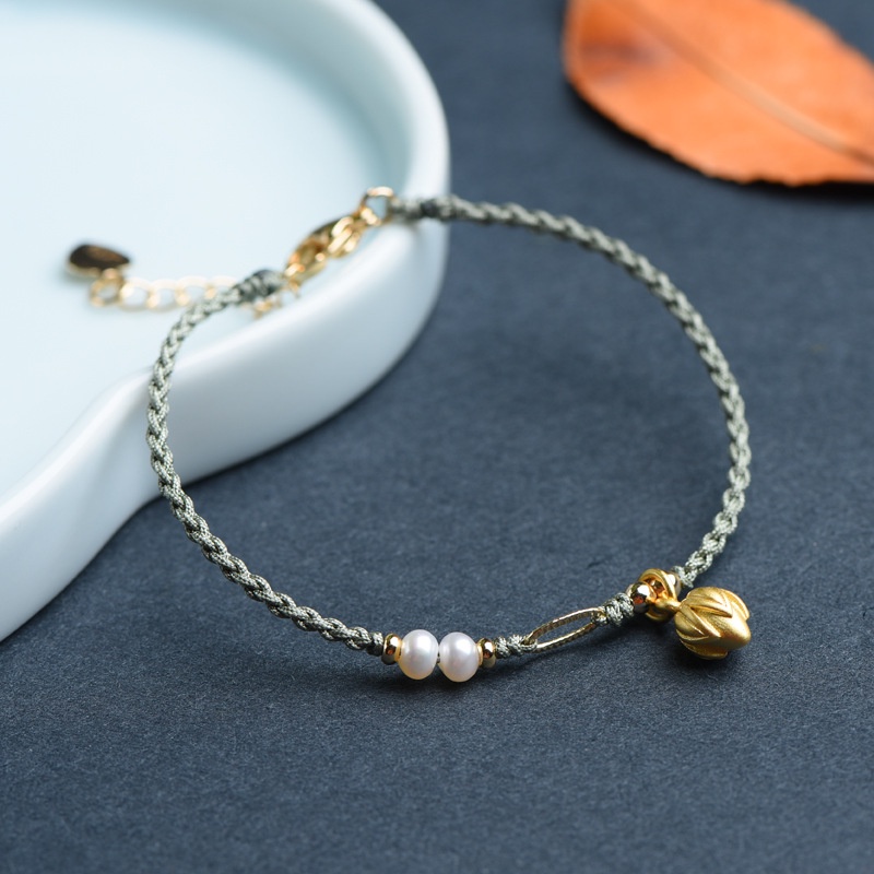 Vòng Tay Bện Dây Đính Hạt Ngọc Trai Tự Nhiên Thời Trang Cho Nữ | BigBuy360 - bigbuy360.vn