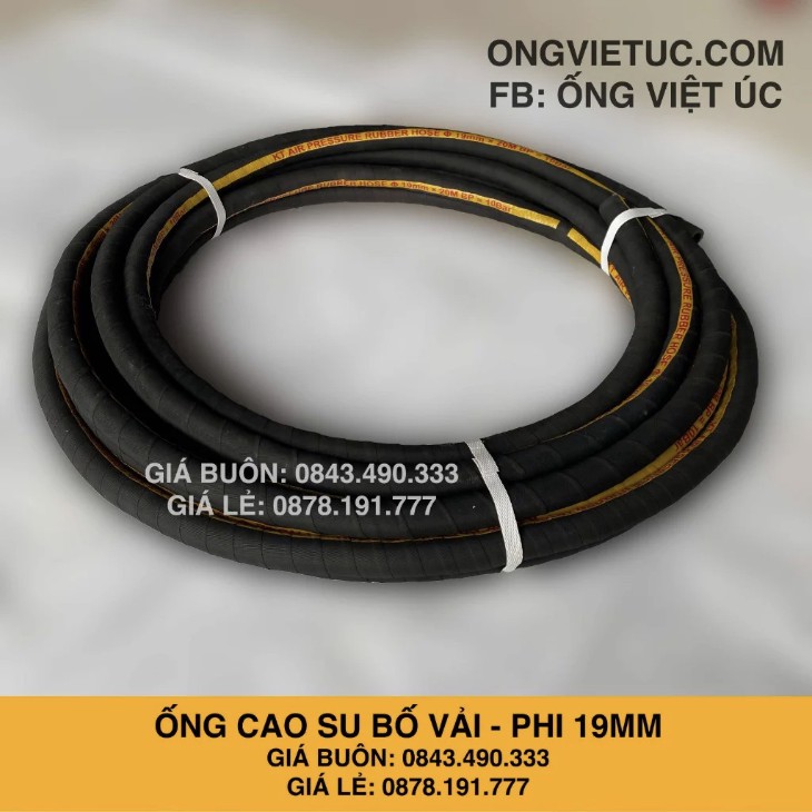 Ống cao su bố vải Việt Úc Phi 22mm - Cuộn 20m (Ống xối) - hàng chính hãng KT