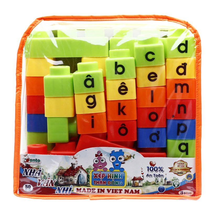 Đồ Chơi Xếp Hình Thần Đồng Nhà Văn Nhí Sato 50 Chi Tiết