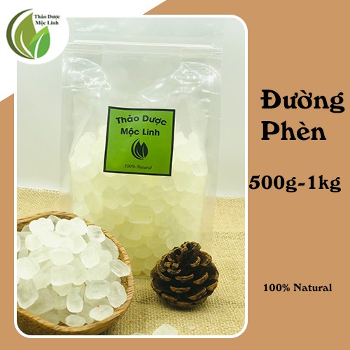 1kg Đường phèn trắng tinh khiết Lam Sơn nấu chè, pha trà ngon chuẩn chất lượng