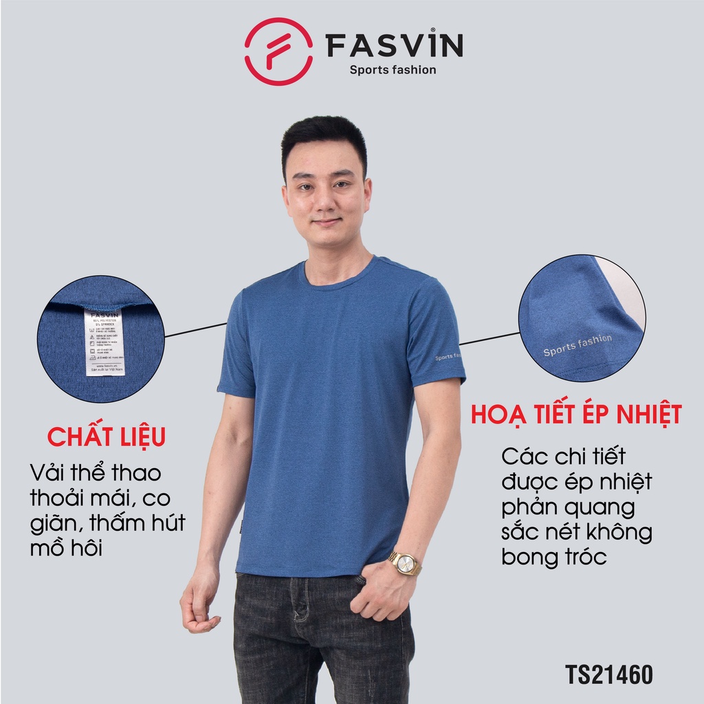 Áo thun thể thao nam Fasvin TS21460.HN vải thun lạnh cao cấp mềm mát co giãn tốt | BigBuy360 - bigbuy360.vn