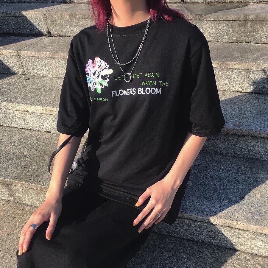 ÁO PHÔNG FLOWERS BLOOM MÀU TÍM UNISEX TEE PURPLE