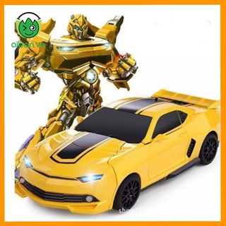 Đồ chơi Siêu Xe ô tô biến hình thành Robot có nhạc (Vàng)