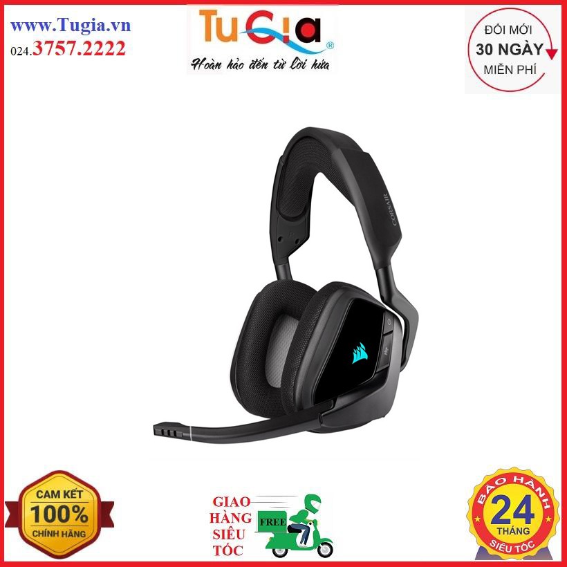 Tai nghe Corsair VOID RGB ELITE Wireless 7.1 Carbon (CA-9011201-AP) - White( CA-9011202-A