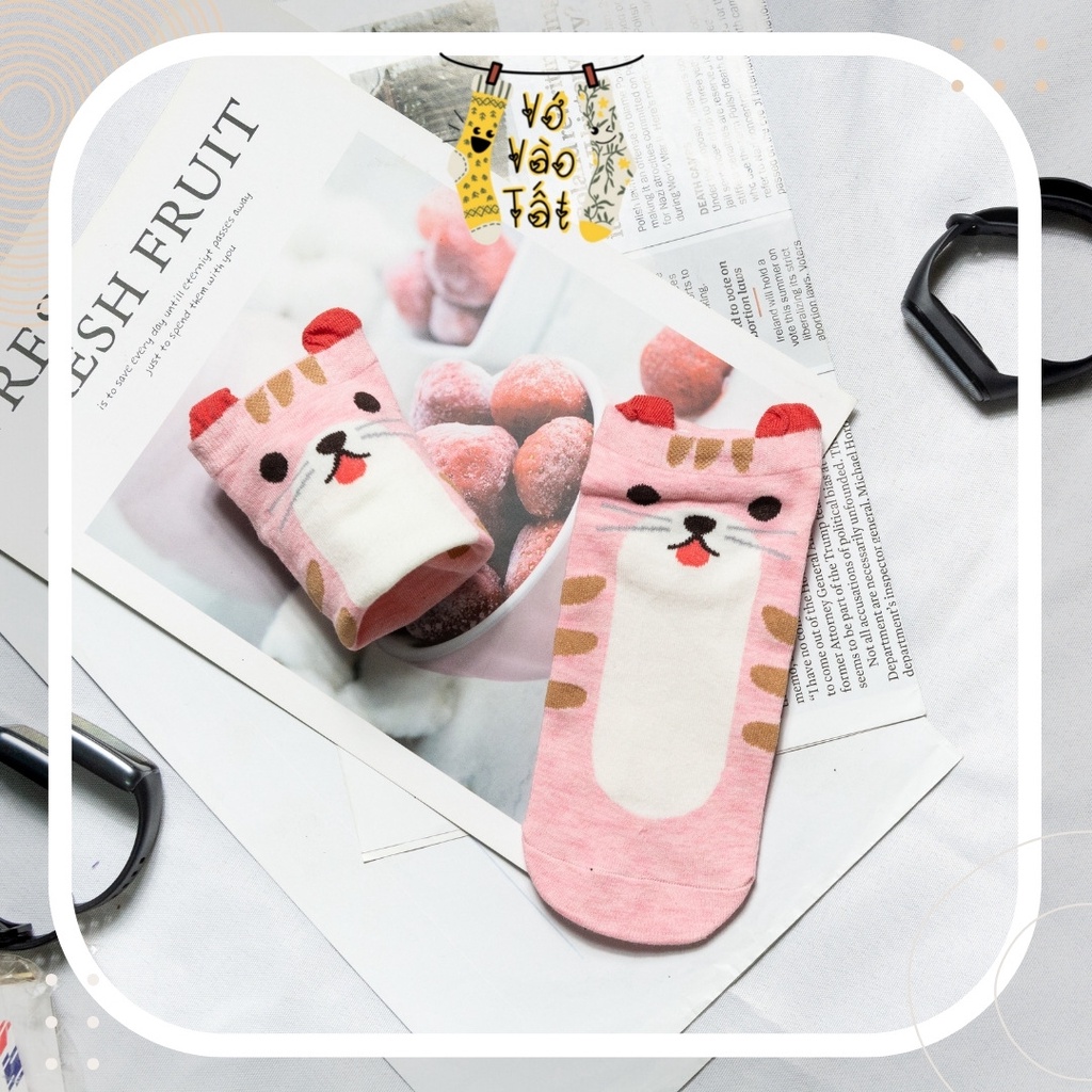 TẤT VỚ CỔ NGẮN MÈO CÚN CÓ TAI