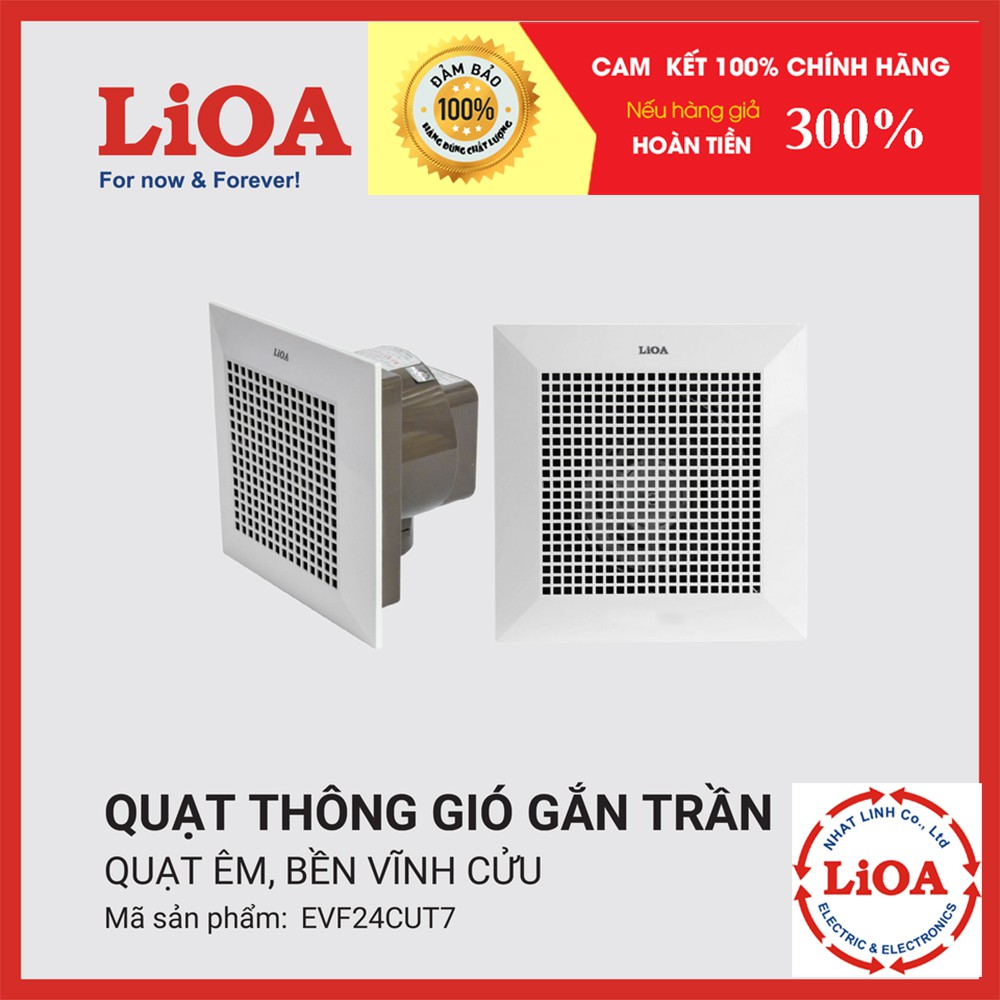 Quạt Thông Gió Hút Mùi LiOA Gắn Tường, Âm Trần Nhà Vệ Sinh, Nhà Tắm, Nhà Xưởng