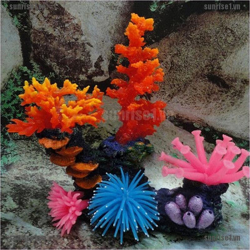 San hô nhựa màu sắc tươi sáng dùng để trang trí bể nuôi cá cảnh