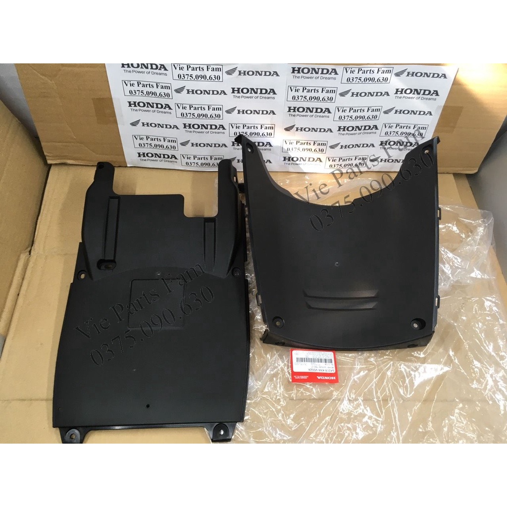 Combo 2 món nhựa nhám chắn bùn trước bên trong và ốp gầm xe Vision 2015-2020, hàng chính hãng Honda mới 100%