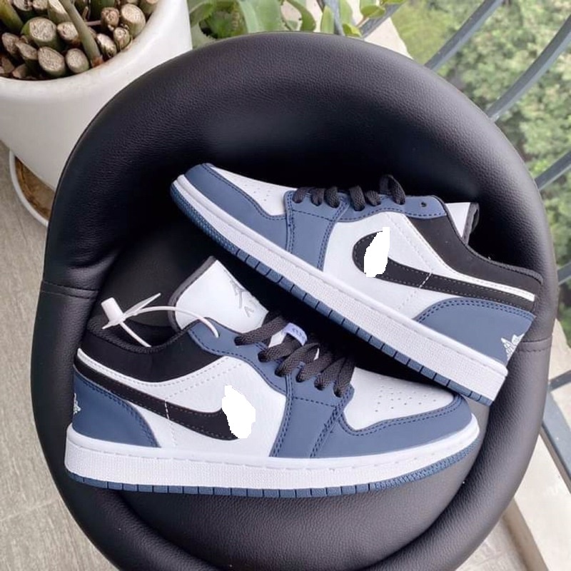! hàng chưa về  Giày JORDAN xanh thấp navy , giày sneaker JD 1 nam nữ phong cách hot 2021 full box