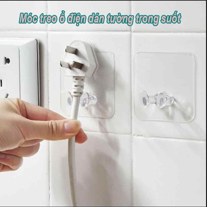 Móc Treo Ổ Điện Dán Tường Trong Suốt