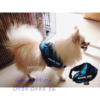 Bộ đai yếm ngực chó chó nhỏ và chó lớn có đệm mút chống đau ngực hạn chế xù lông -  dây dắt 1m2