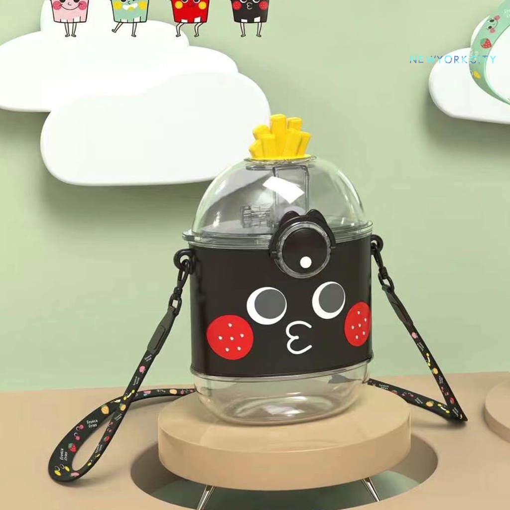 Cốc Uống Nước Bằng Nhựa Chống Rò Rỉ Thiết Kế Khóa Di Động Cho Học Sinh