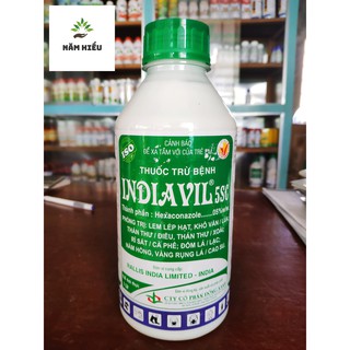 Thuốc trừ bệnh INDIAVIL 5SC - Hecxaconazole anvil - 1L - Khô vằn, Nắm Hồng Phấn Trắng, Đốm Đen , Rỉ Sắt Trên Hoa Hồng