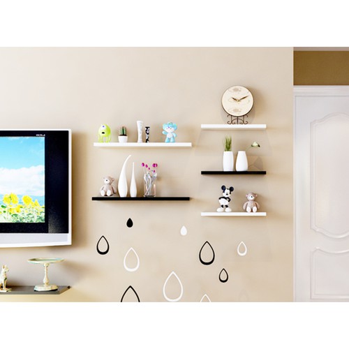 Kệ gỗ 3 ngang Thanh Treo Tường 80cm Sâu 15cm