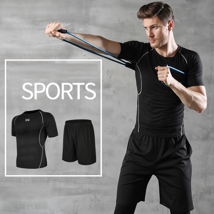 Bộ đồ thể thao nam chuyên tập Gym, chạy bộ vải thun lạnh co dãn 4 chiều thấm hút mồ hôi Top Menswear 006