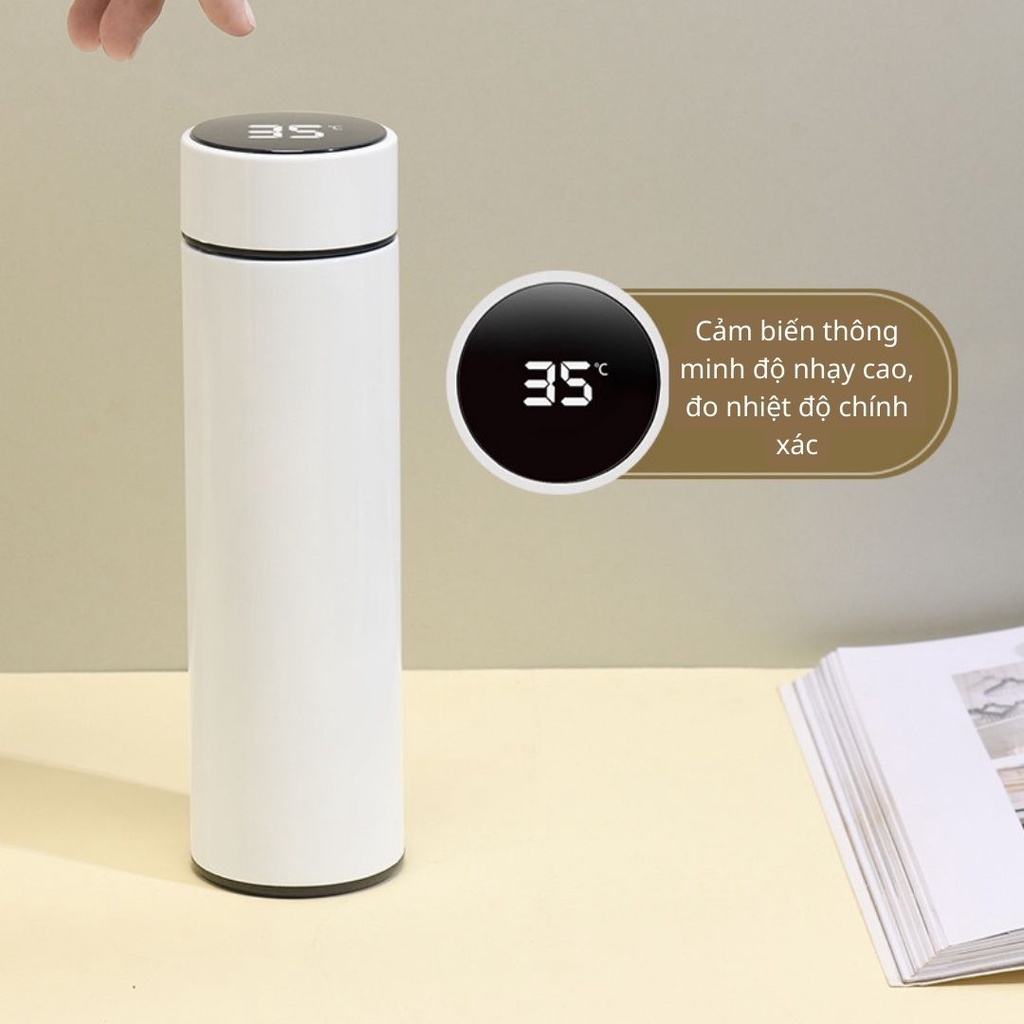 Bình giữ nhiệt cảm ứng nhiệt độ, bình giữ nhiệt 5 lớp an toàn cho sức khỏe